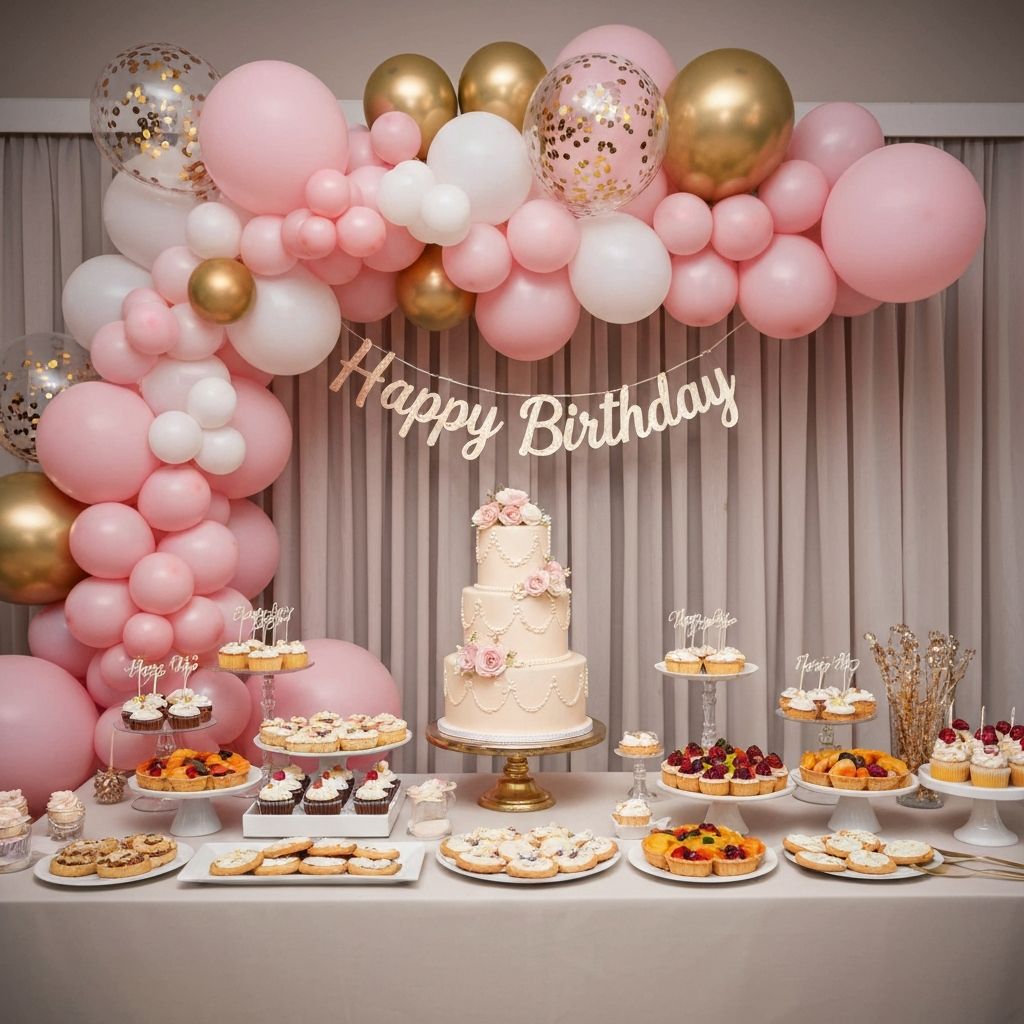 Beautiful birthday celebration with elegant decor